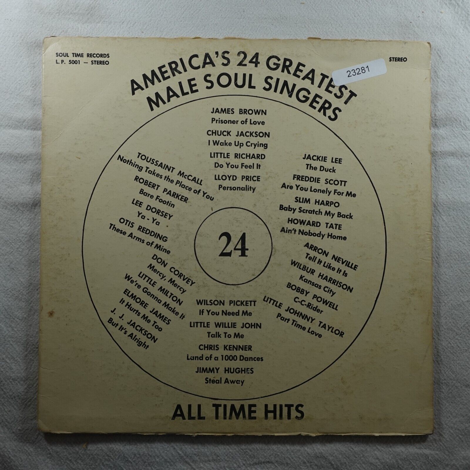 Various Artists America'S 24 Greatest Mal Soul Singers   Record Album Vinyl LP