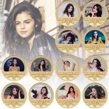 Selena Gomez American Singer x12 Gold Plated Commemorative Coins Display Box picture
