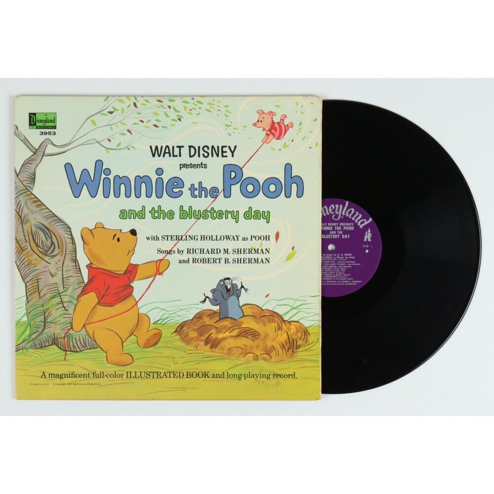 Walt Disney Winnie the Pooh and The Blustery Day LP Vinyl Disneyland #3953 