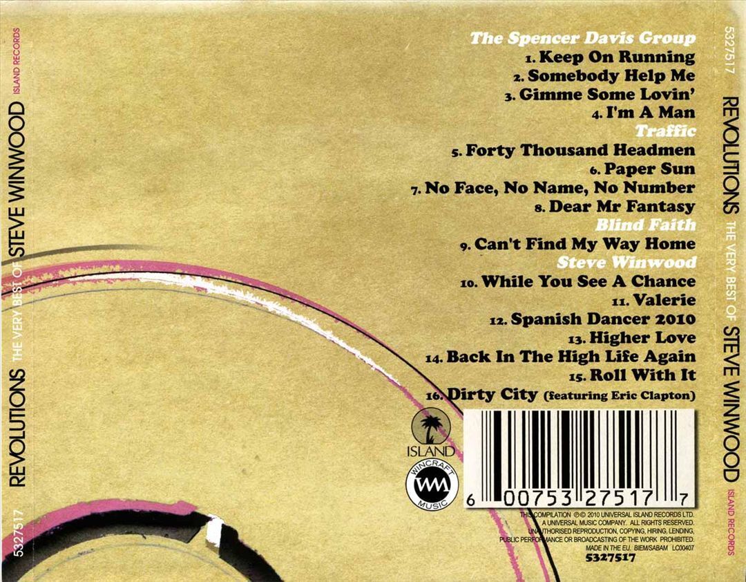 STEVE WINWOOD - REVOLUTIONS: THE VERY BEST OF STEVE WINWOOD NEW CD