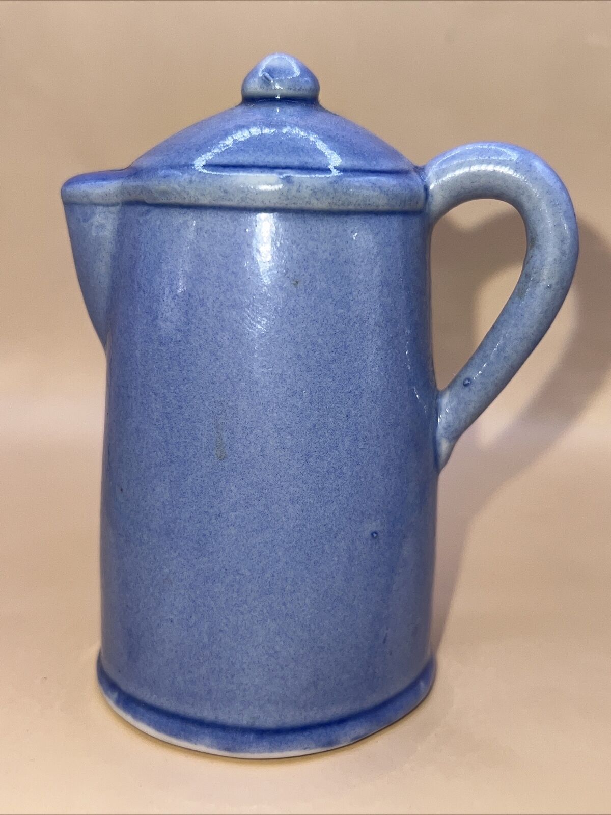 Vintage Jasco Country Kitchen Blue Porcelain Coffee Pot Bell,tag Made in Taiwan.