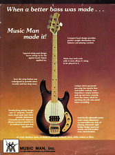 vtg 1970s MUSIC MAN STINGRAY MAGAZINE PRINT AD Bass Guitar Pinup Page picture