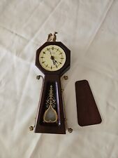Vtg United Clock Corp Electric Pendulum Banjo Clock With Eagle-FOR PARTS-READ picture