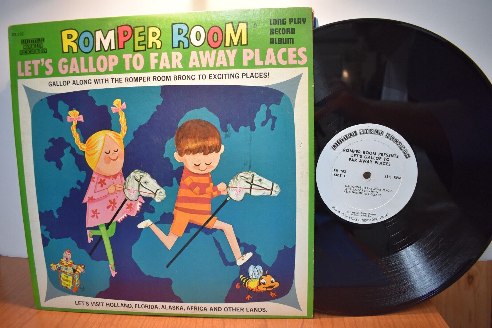 Romper Room Let’s Gallop to Far Away Places LP Little World Records RR 702 Mono