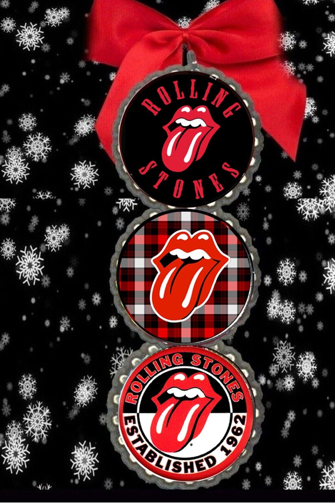 Rolling stones Christmas ornament holiday decorations
