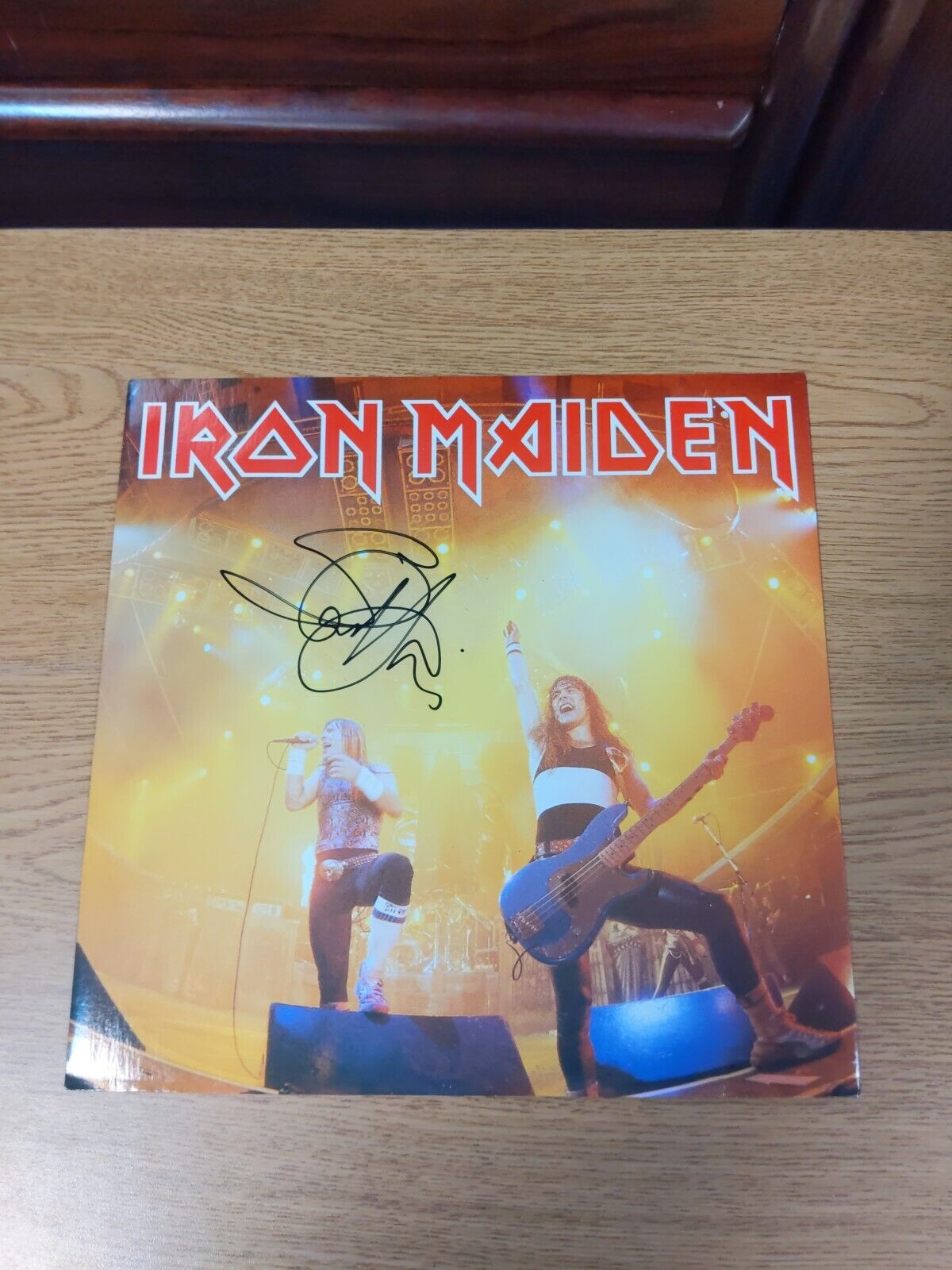 Iron Maiden: Running Free, 12 EMI 5532, Single UK 1985 VF/VF SIGNED STEVE HARRIS