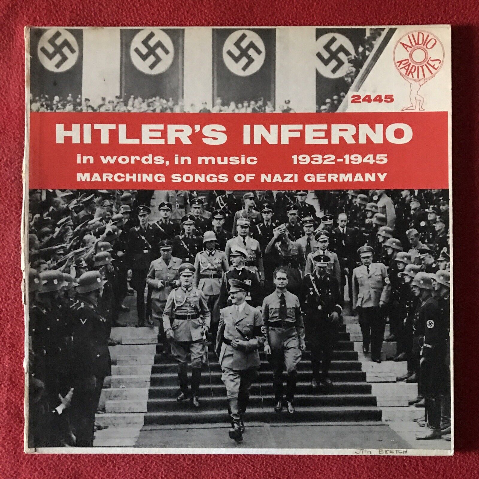 INFERNO GERMANY IN WORDSMUSIC 1932-1945 MARCHING SONGS WWII WORLD WAR II VG