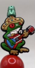 Beaded Ballpoint Pen…little Green Frog Playing Guitar  picture