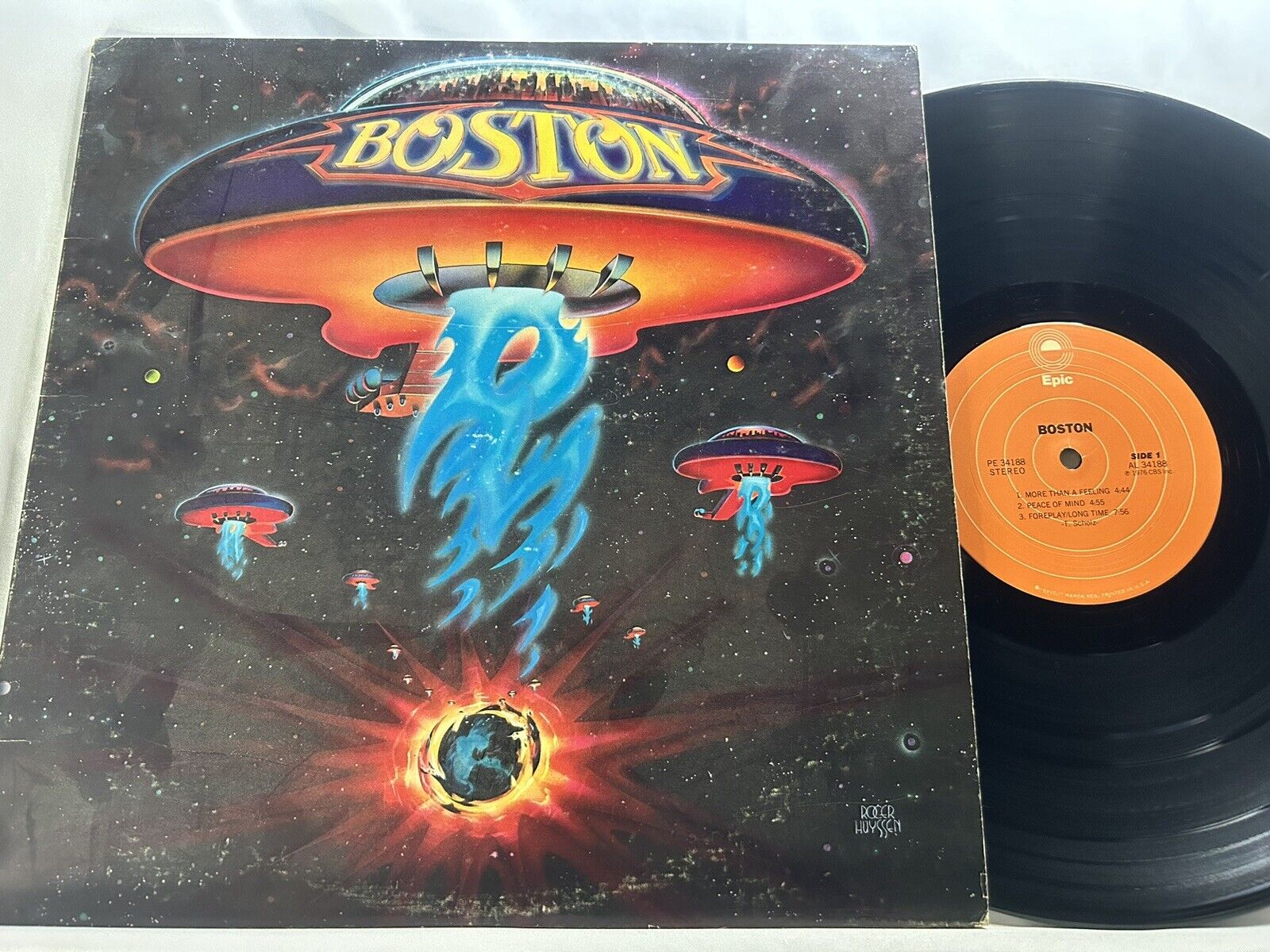 Boston PE 34188 First Press Epic Records Orange Label More Than A Feeling Tested