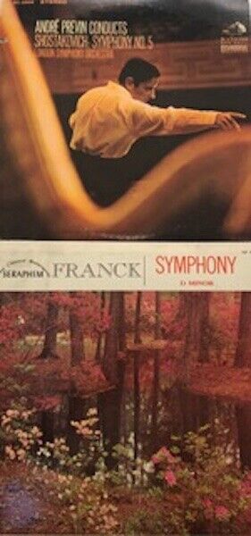Rare Vintage Seraphim Franck Symphony & Andre Previn Shostakovich Symphony