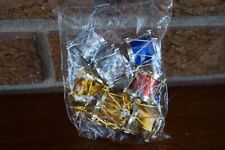 CHRISTMAS Ornament SET Small Drums Multicolor Gold Silver Red Blue Plastic picture