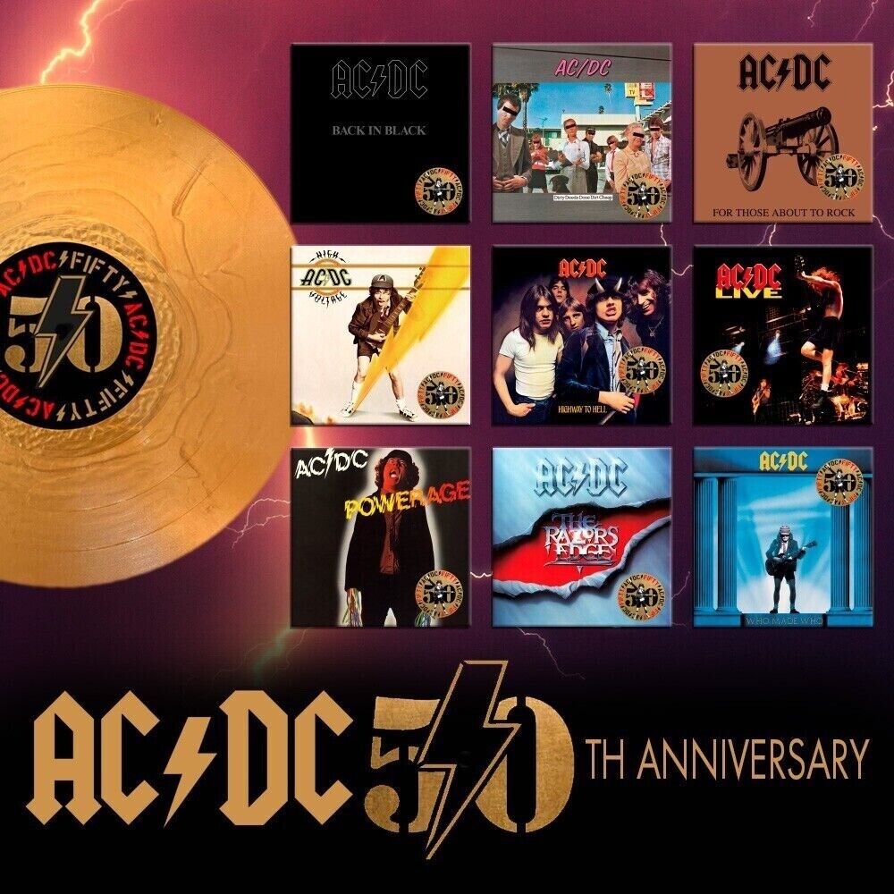 AC/DC - The complete 50th. Anniversary 10 LP GOLD Vinyl New & Sealed