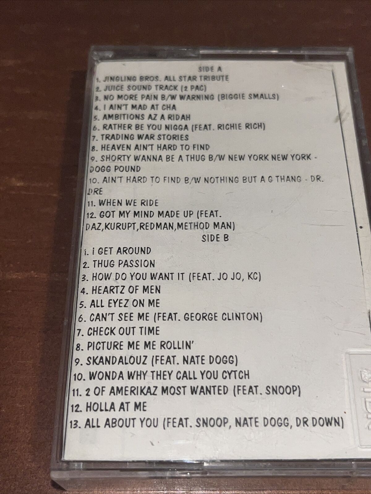 Vtg Cassette Jingling Bros Dj Fitz Cue Master Rasheem 2pac Rises Remixes Vol 1