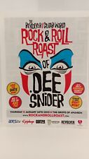 DEE SNIDER ROCK AND ROLL ROAST GUITAR WORLD 2013  11X8.5 - PRINT AD.  x4 picture