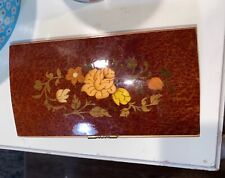 Vintage Inlaid Wood Sorrento Italian Music Jewelry Box - Working/Good Condition picture