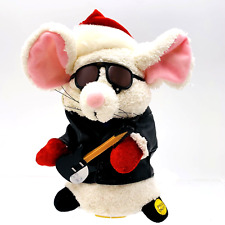 Gemmy Animated Christmas Merry Mouse Sings Jingle Bell Rock Plays Guitar  picture