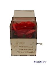 Vintage Rose Music Box In Working Condition picture