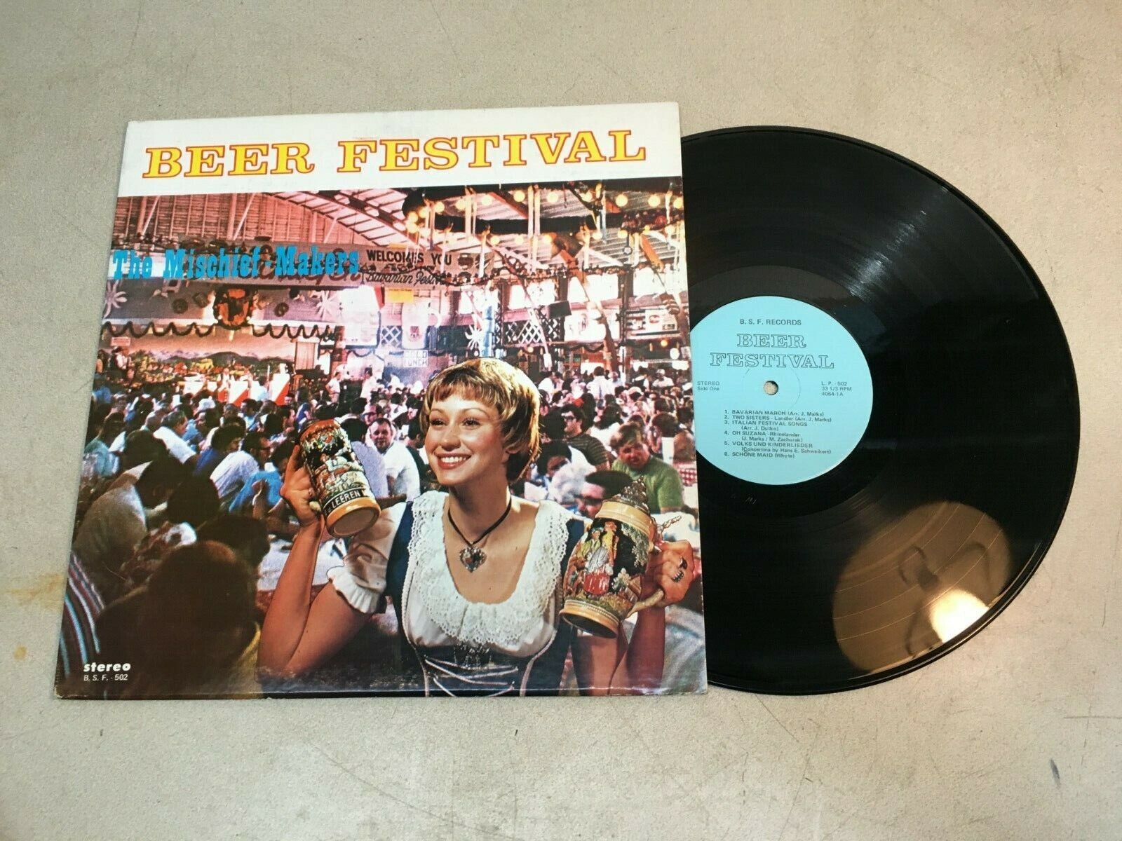 Vintage Beer Festival Record The Mischief Makers Beer Drinking Folk Songs
