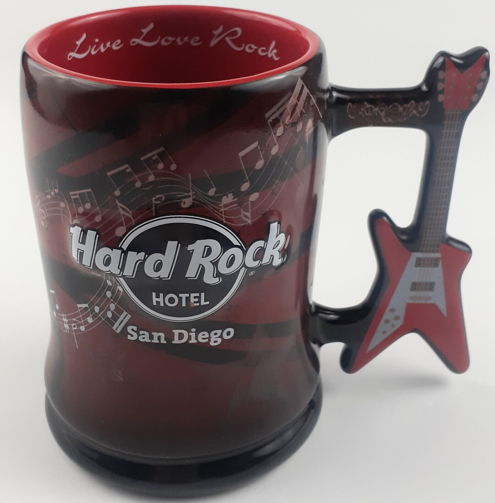 Hard Rock Hotel SAN DIEGO Guitar Handle Coffee Mug Live Love Rock 