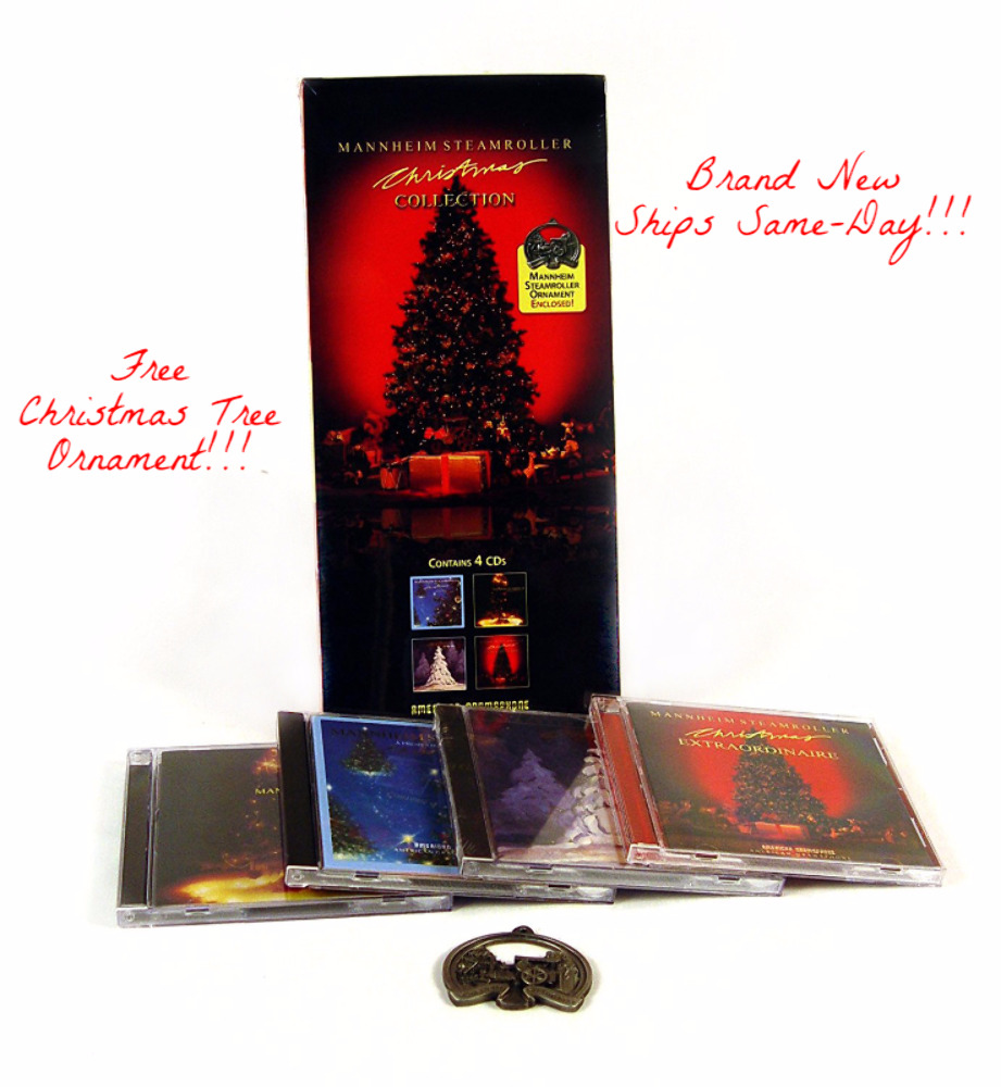 Mannheim Steamroller Christmas Collection (4 CDs) + FREE Christmas ORNAMENT NIB