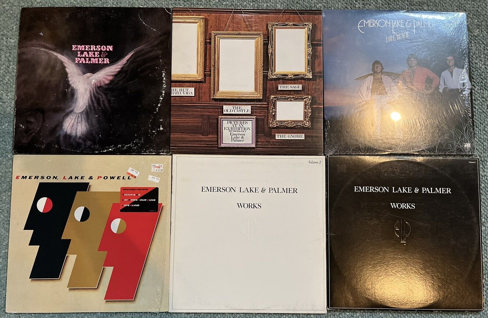 Emerson Lake & Palmer LOT of 6 Original Vinyl LPs