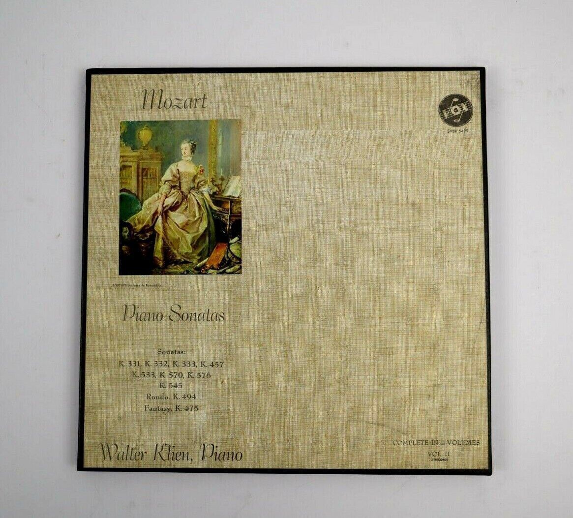 VTG Mozart Piano Sonatas Walter Klein volume two 3LP Set VOX Record SVBX 5429 