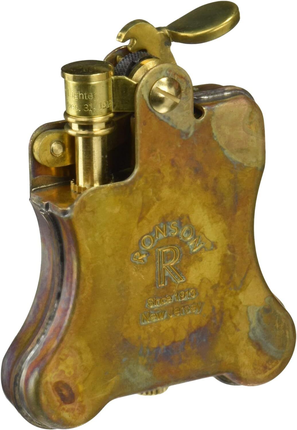 Banjo Steampunk Design Oil Lighter Japanese Made in Japan Wild Brass Vintage