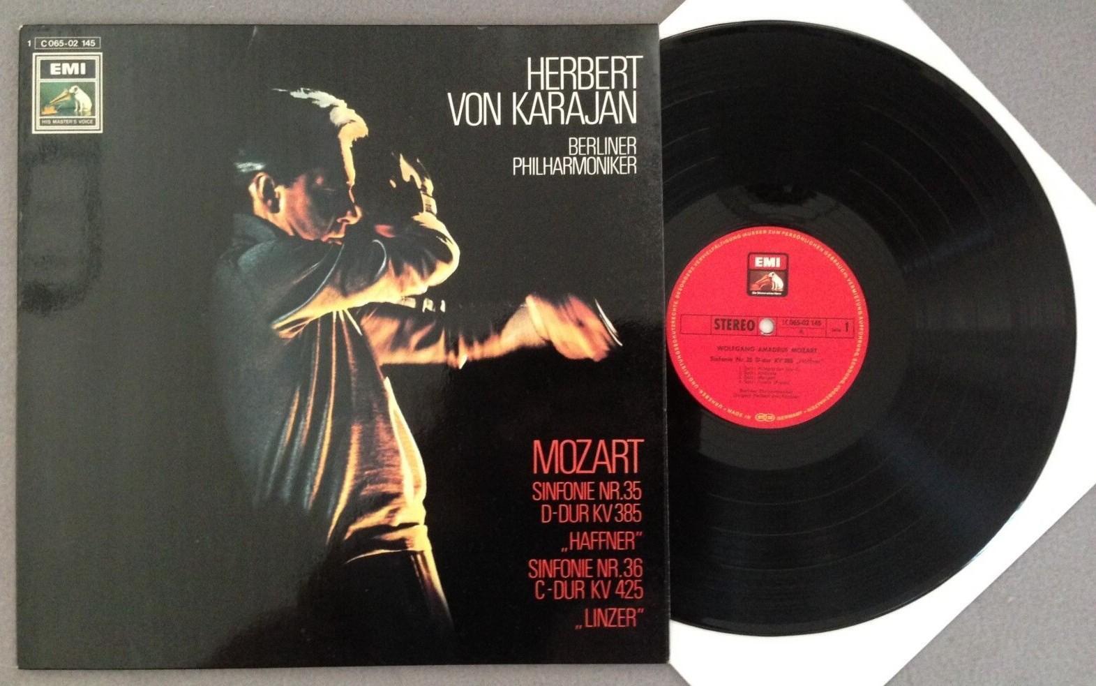 P326 Mozart Symphonies No.35 & No.36 Karajan BPO EMI 1 C 065-02 145 Stereo
