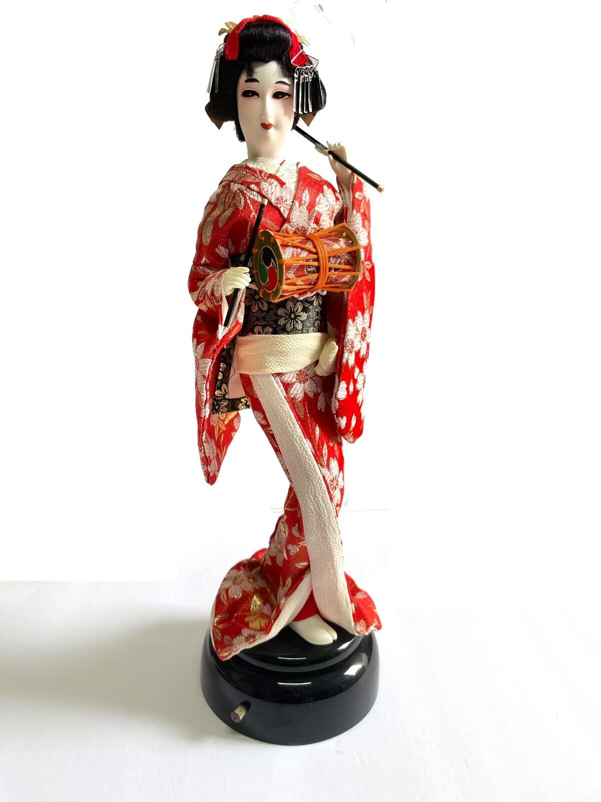 Vintage Rare Japanese  Geisha Kimono Nishi Doll Music Box 