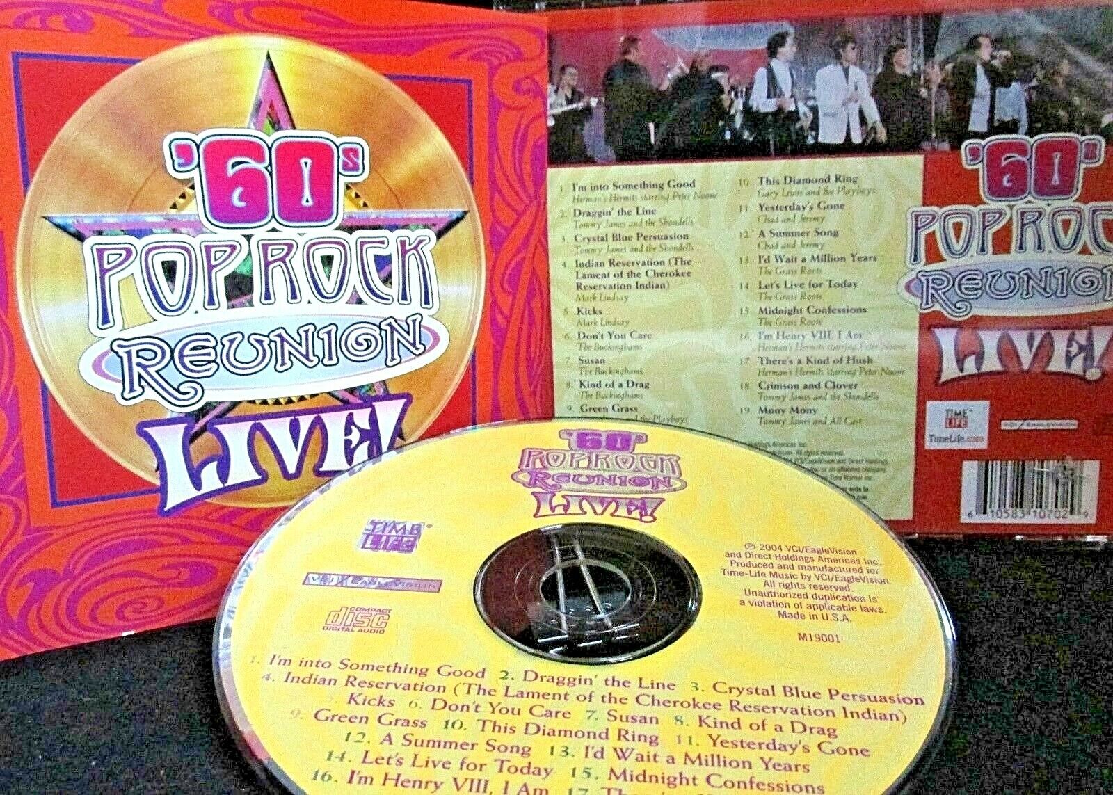 60'S POP ROCK LIVE REUNION NEW CD ,GRASS ROOTS,GARY LEWIS,HERMAN HERMITS,CHAD 