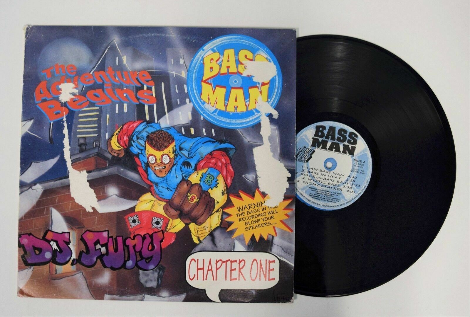 DJ FURY Bass Man Chapter One The Adventure Begins LP Joey Boy Record JB-5029 Rap