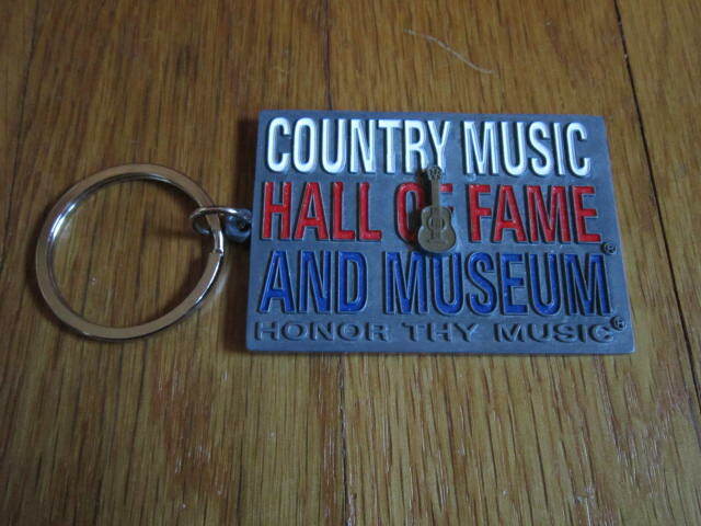 Country Music Hall of Fame Keychain HONOR THY MUSIC Little Guitar Key Ring