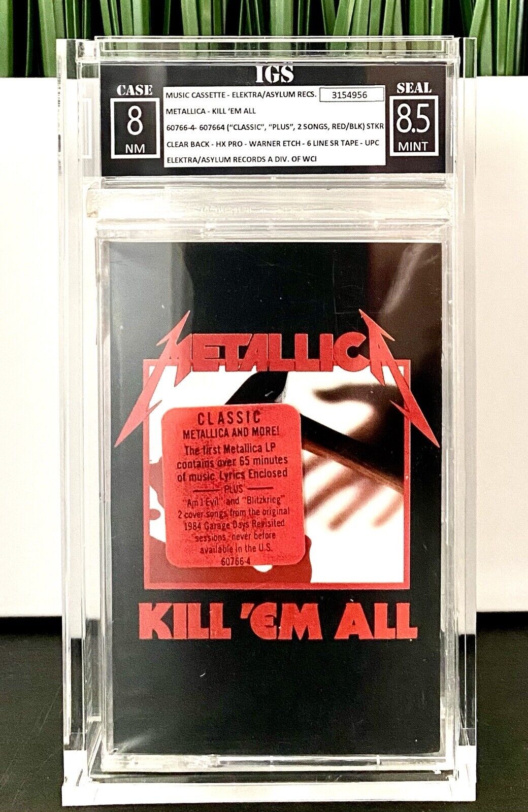 METALLICA - Kill ‘Em All Cassette ©1983 Elektra NOS HYPE IGS 8 NRMT/8.5 MT RARE