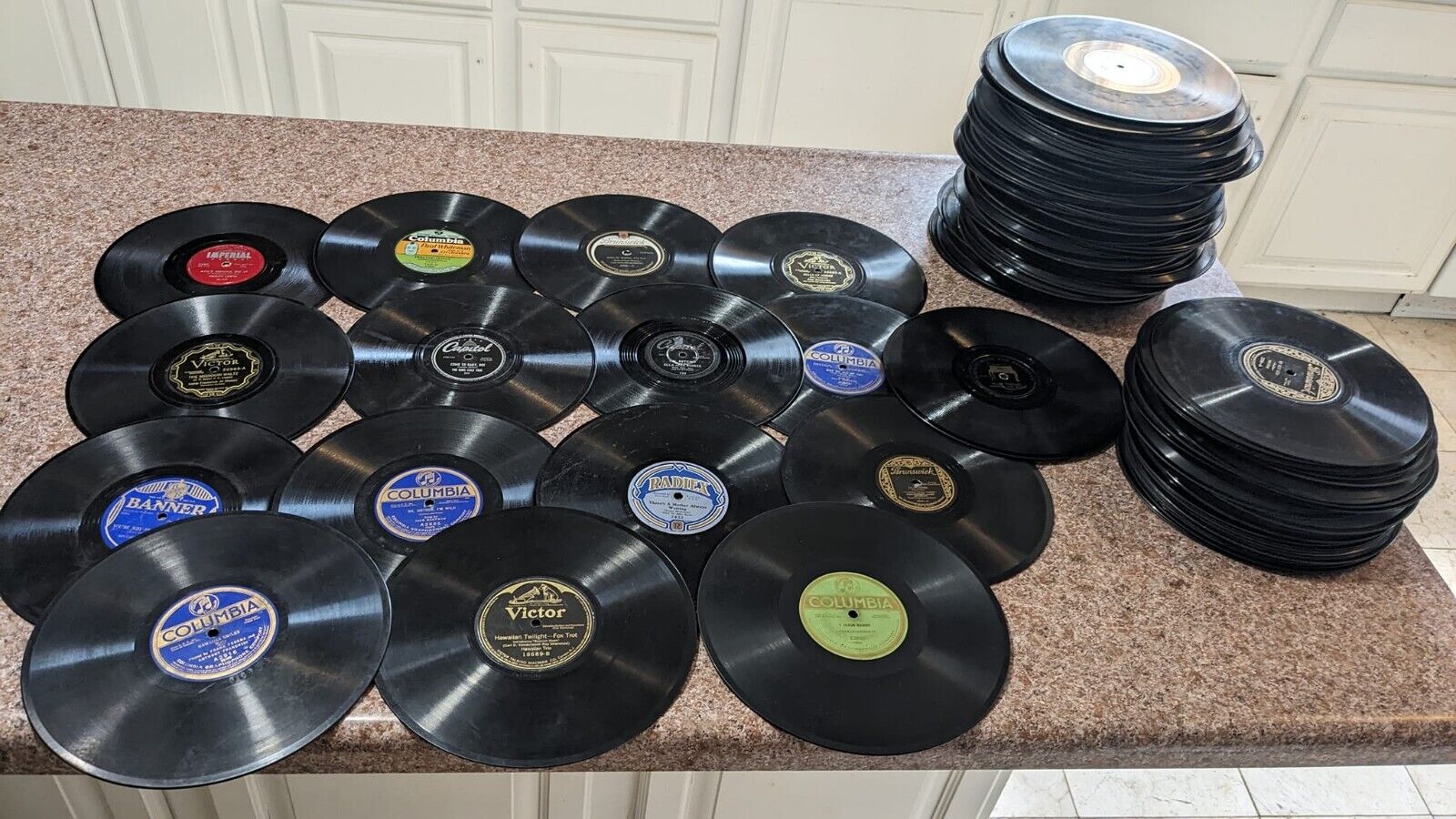 Lot of (10) Random 78 RPM Records 1900-1950\'s Pre War Post War