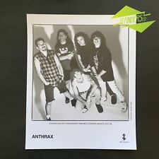 GENUINE 1990's 'ANTHRAX' ELEKTRA ENTERTAINMENT PRESS RELEASE BAND PHOTO IAN picture