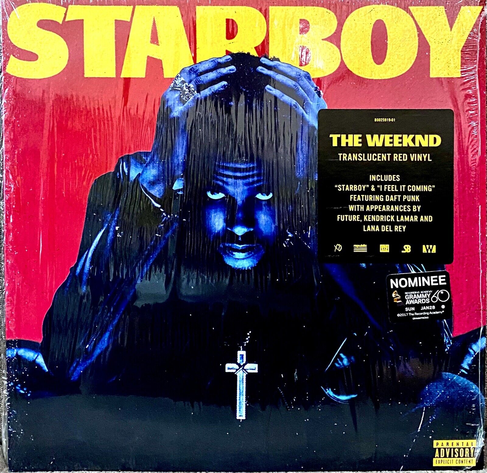 Starboy by The Weeknd (Record, 2017)Rare Translucent Red Vinyl Limited Edition