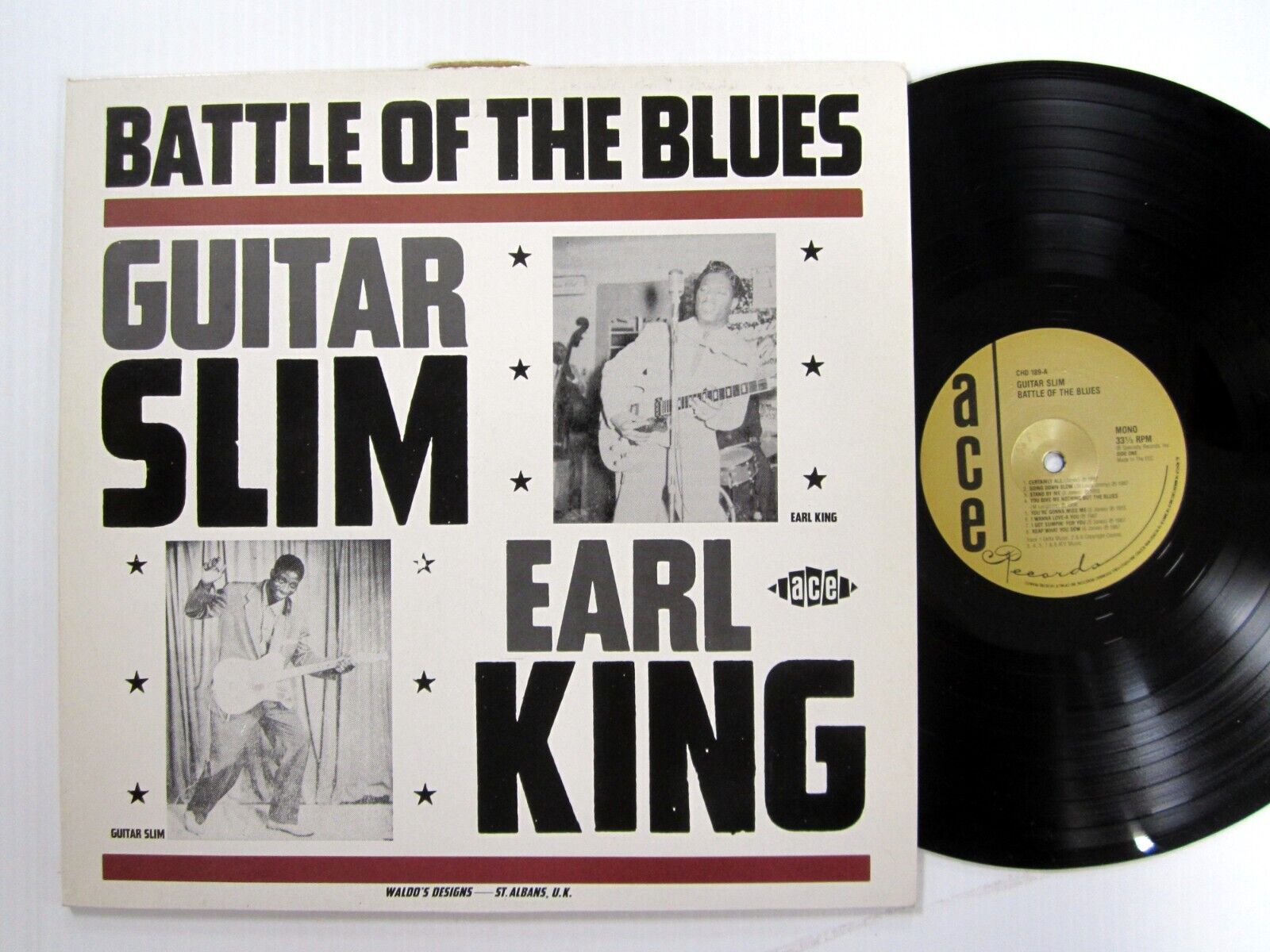 Guitar SLIM Earl KING Battle of the Blues LP Ace 1987 MINT- vinyl Dh 68