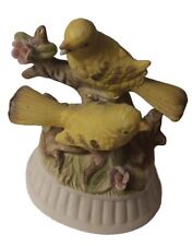 Vintage Canary Yellow Birds Sankyo Music Box , Plays Beautifully picture