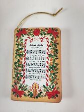 Vintage Silent Night Music Notes Booklet Christmas Ornament G.F. Handel Rare picture