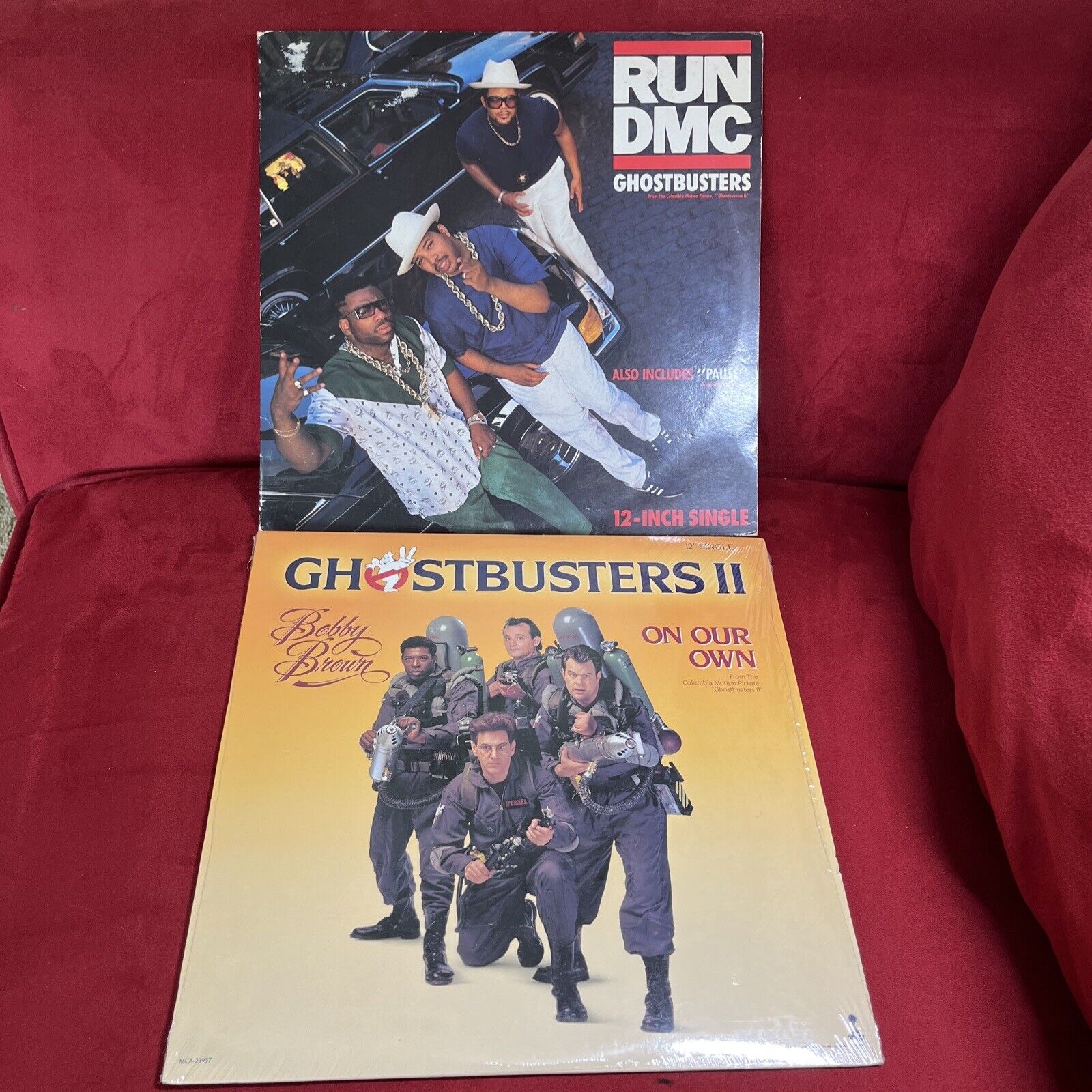 Vintage Ghostbusters Run DMC Bobby Brown Vinyl Singles 12” Bundle Lot 2 1989