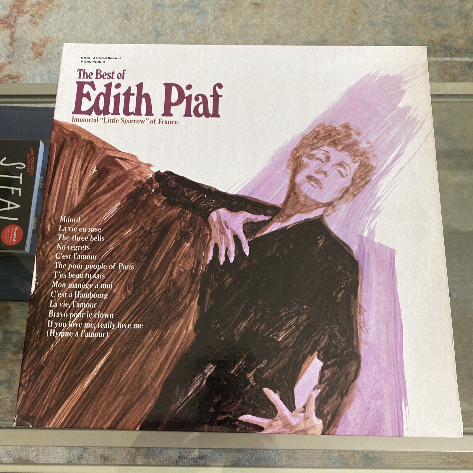 THE BEST OF EDITH PIAF Lp Vintage Record La Vie en rose 🌹 Capital Records Ex/EX