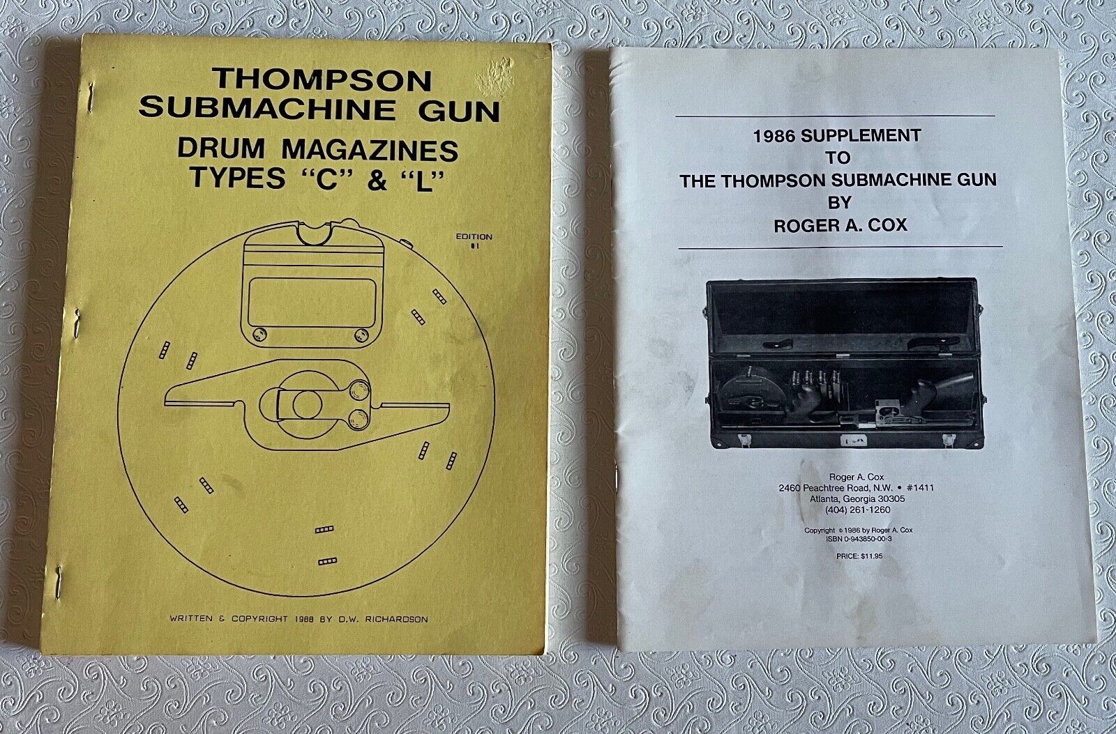 2 Reference Books on Thompson Submachine Gun - Drum Mags and Cox Book Supplement