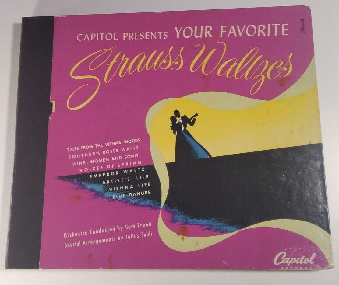 Strauss Waltzes Set Capital Records BD-22 Set of 4 # Vtg 1940s Sam Freed Orchest