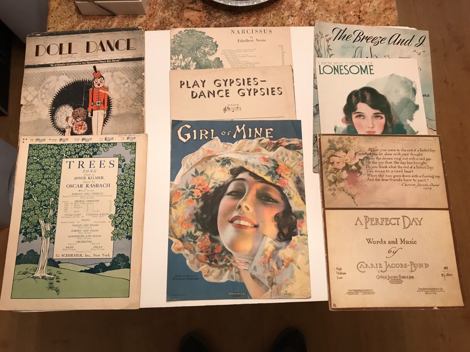Vintage Sheet Music Lot of 17 items: See Pictures and Description for titles.