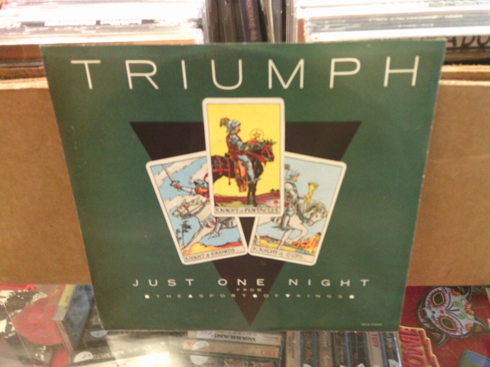 TRIUMPH Just One Night / Hooked On You 45 1987 MCA VG+ [Hard Rock] Rik Emmett