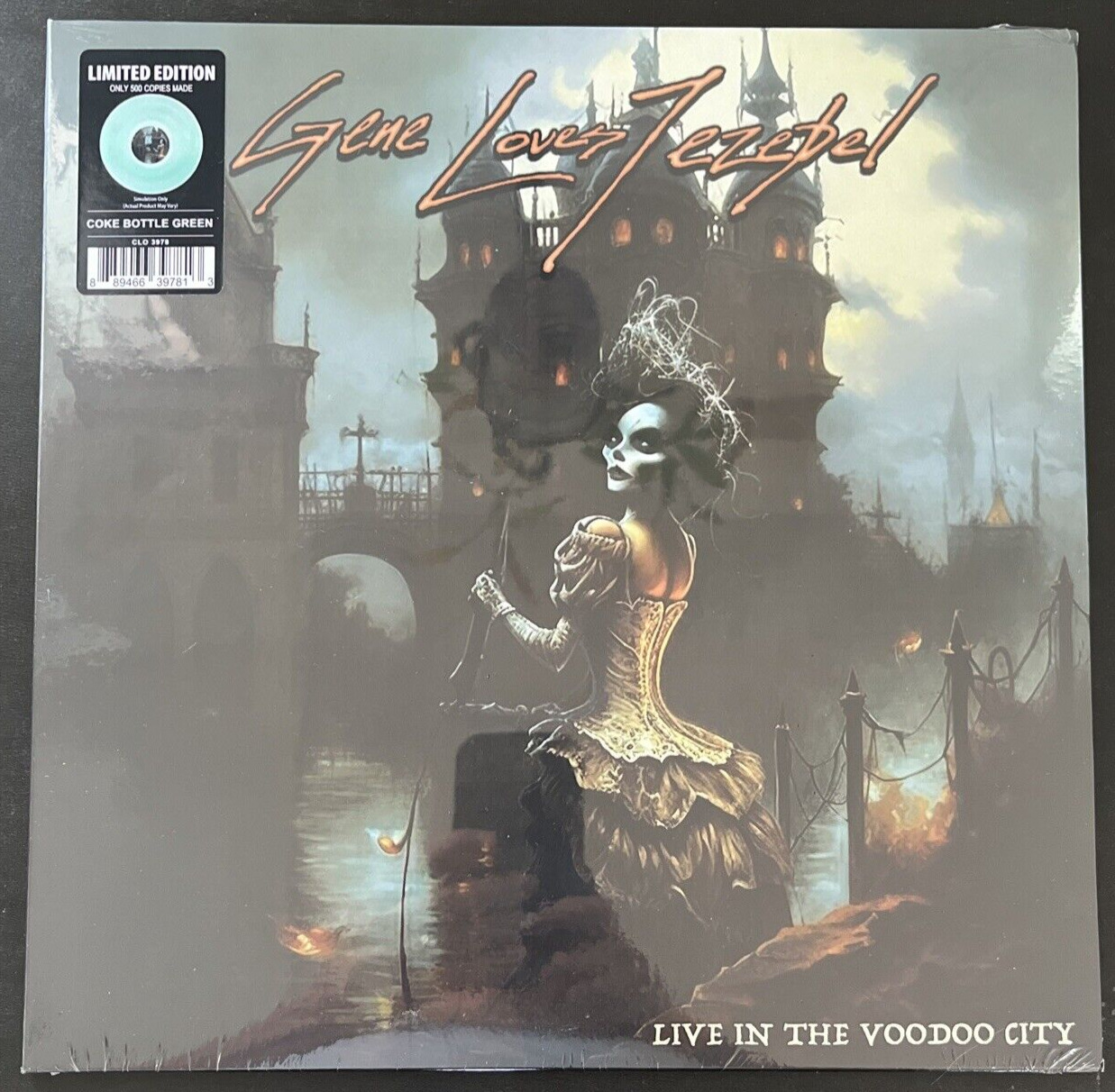 GENE LOVES JEZEBEL LIVE IN THE VOODOO CITY GREEN VINYL LP LIMITED SEALED MINT