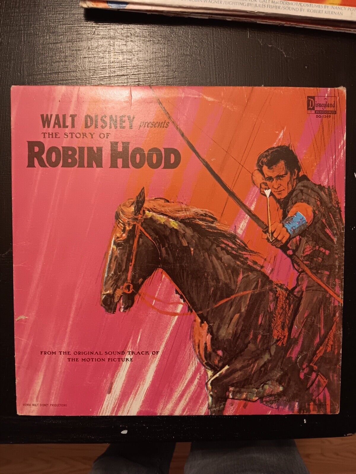 Vintage 1960s WALT DISNEY STORY OF ROBIN HOOD VINYL LP Soundtrack