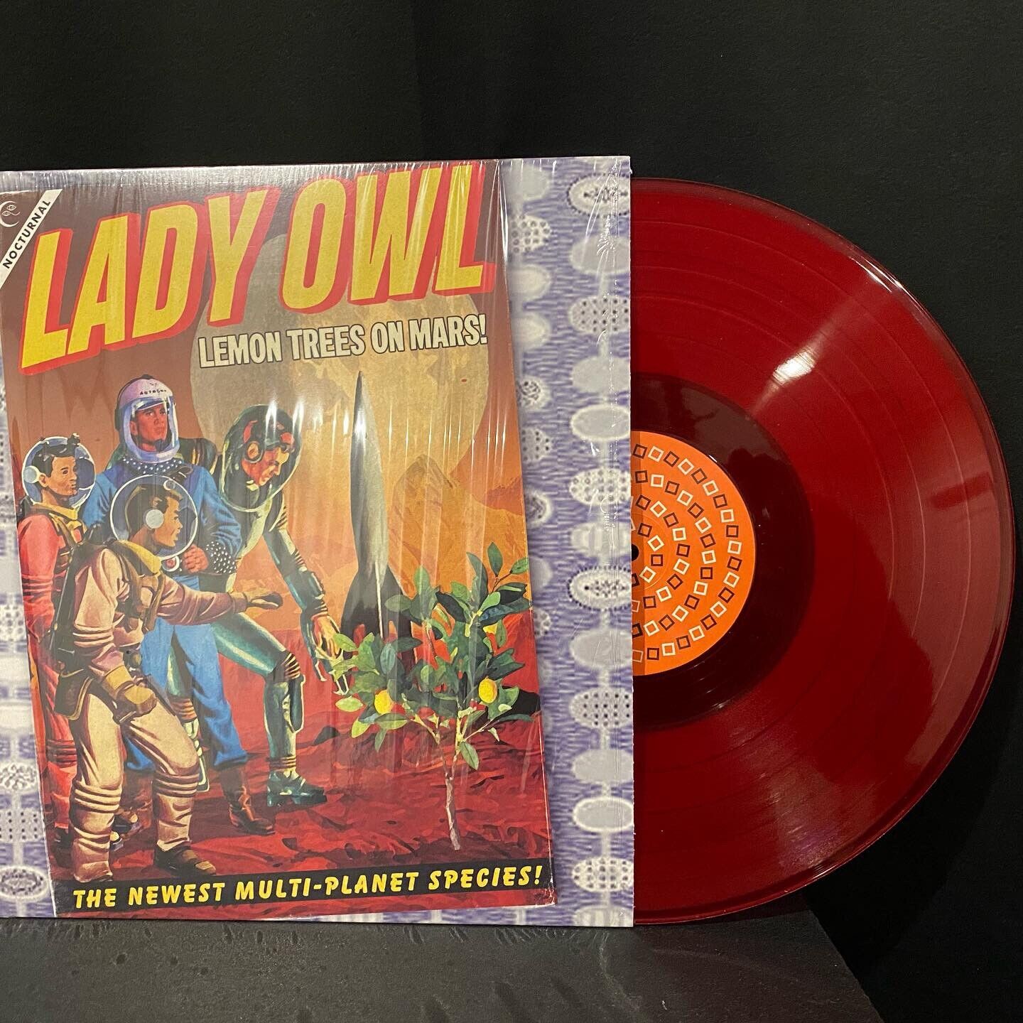 LADY OWL, LEMON TREES ON MARS, Translucent Ruby Limited Edition Vinyl, RARE