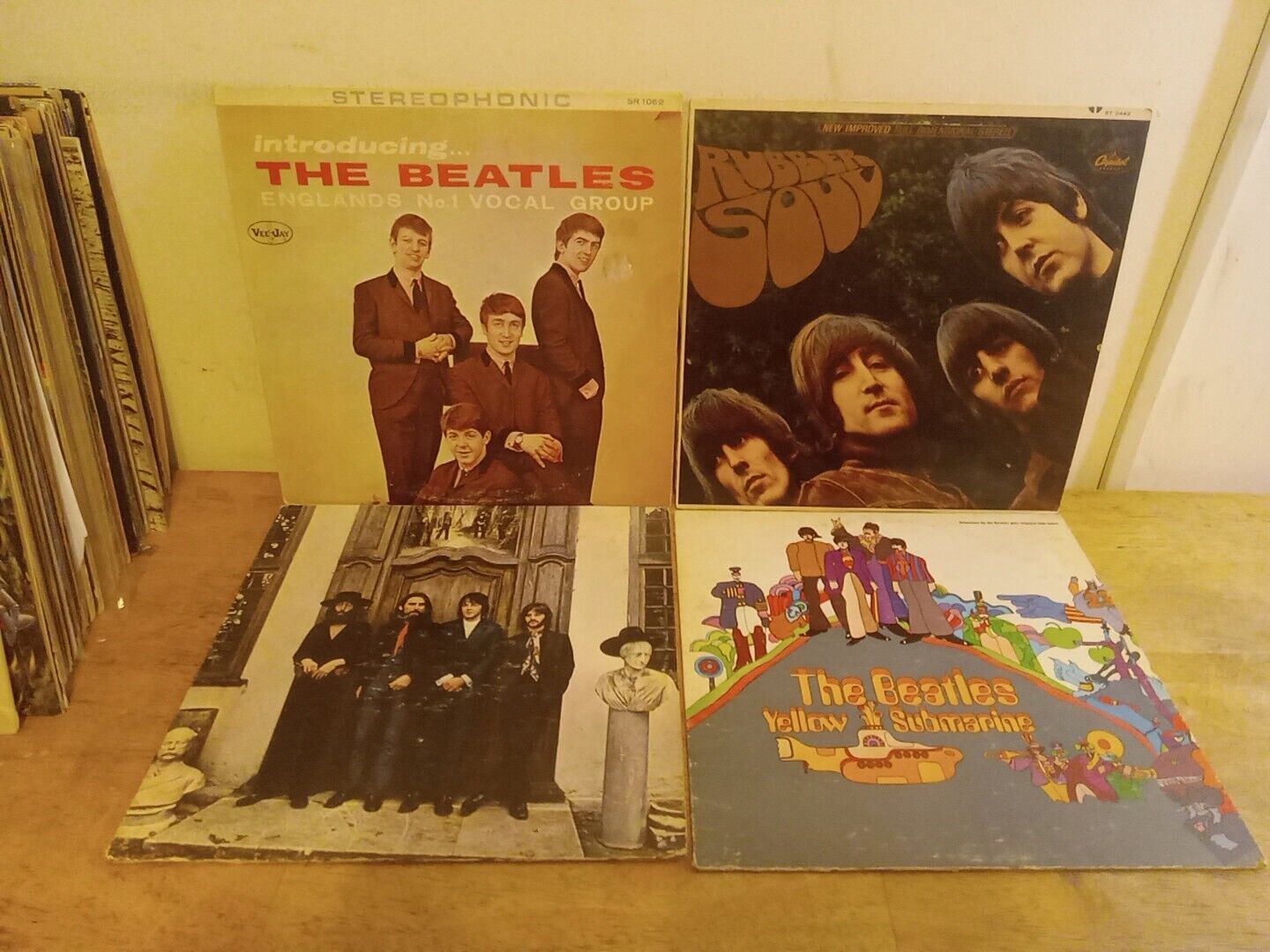  Beatles Lot Of 4 Stereo Early Press ,Submarine, Soul,hey Jude,introducing Vg