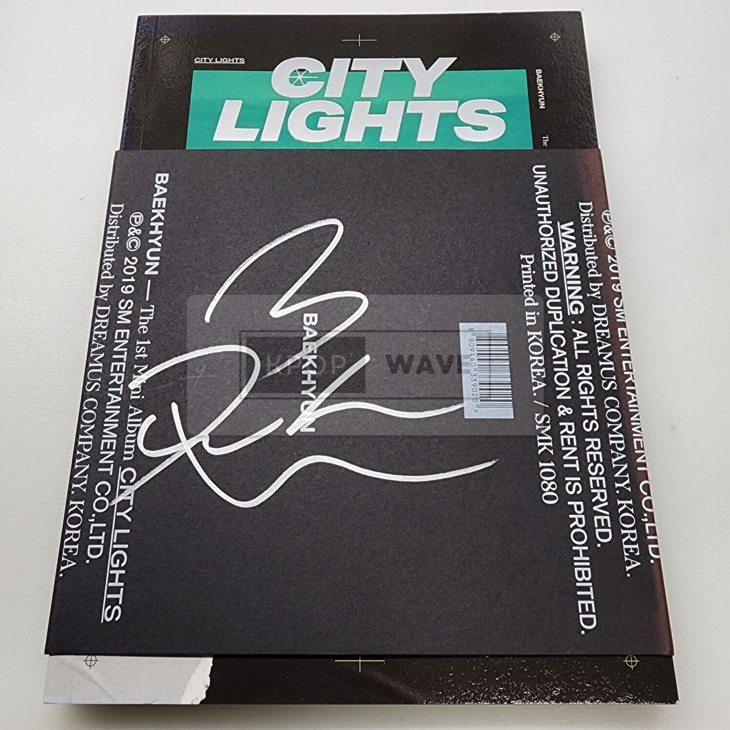 EXO BAEKHYUN [CITY LIGHTS] Autographed Signed Album Night Ver  00014D
